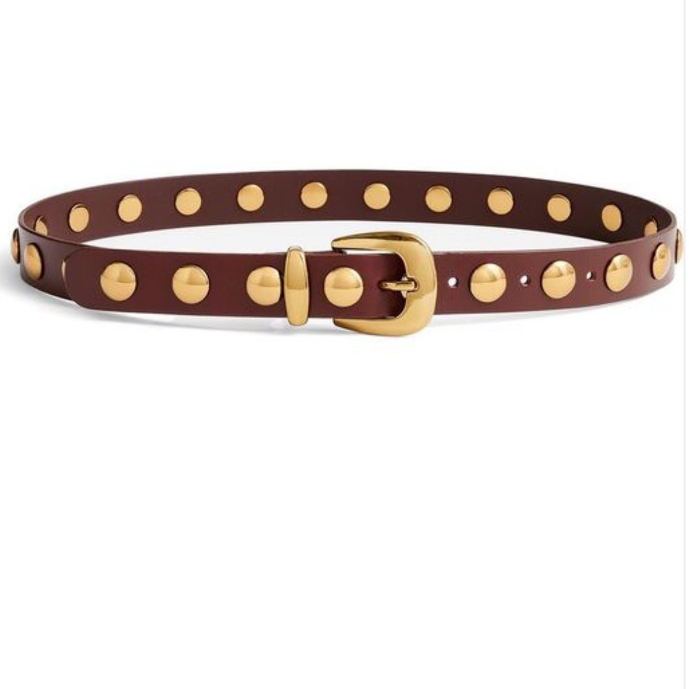 Madewell Studded Western Leather Belt size Medium NWOT